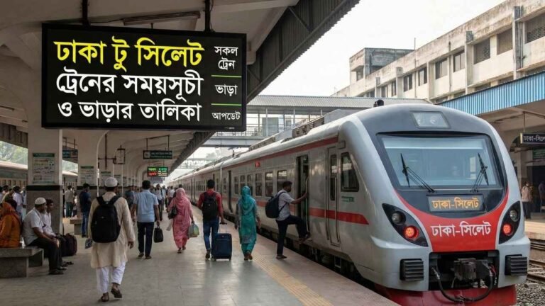 ঢাকা টু সিলেট ট্রেনের সময়সূচী