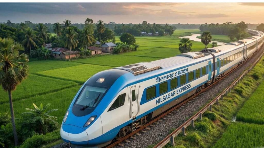 নীলসাগর এক্সপ্রেস ট্রেনের বাহ্যিক দৃশ্য