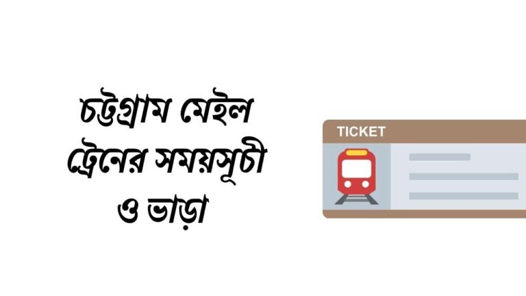 চট্টগ্রাম মেইল ট্রেনের সময়সূচী ও ভাড়া
